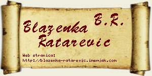 Blaženka Ratarević vizit kartica